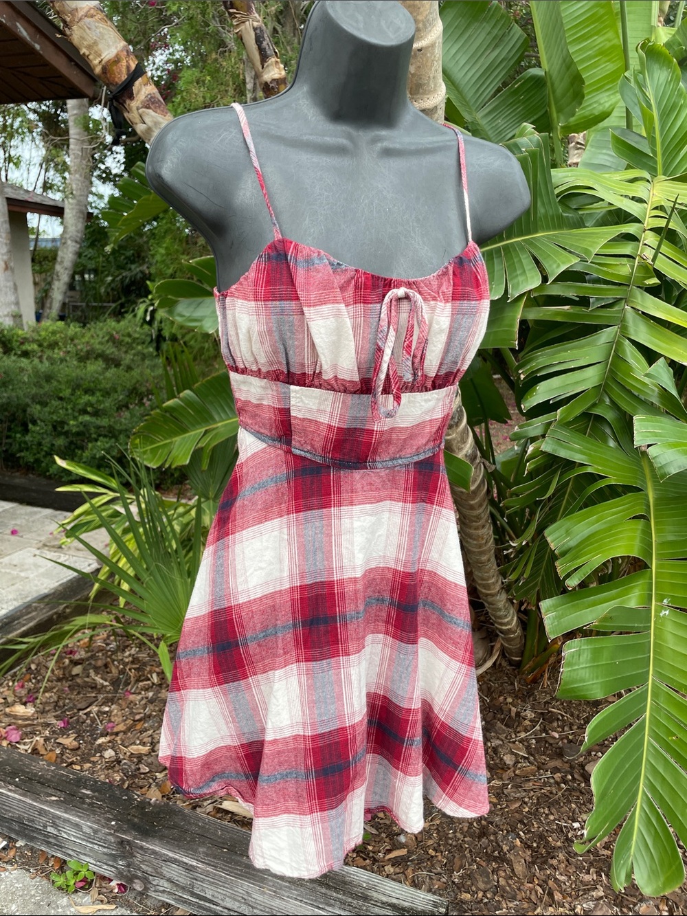 plaid mini dress